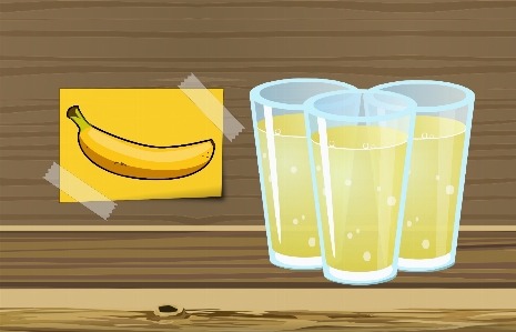 Banana juice fresh fruit Photo