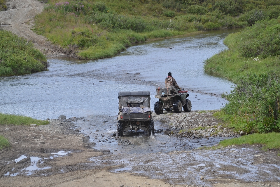 Atv off road camping mountain