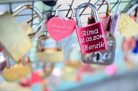 Art pink padlock lock Photo