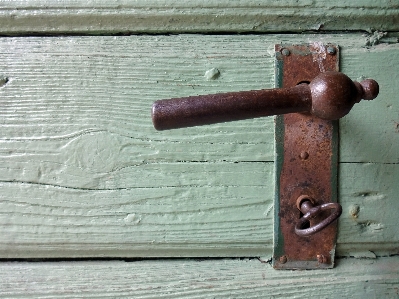 Door handle key lock historical Photo