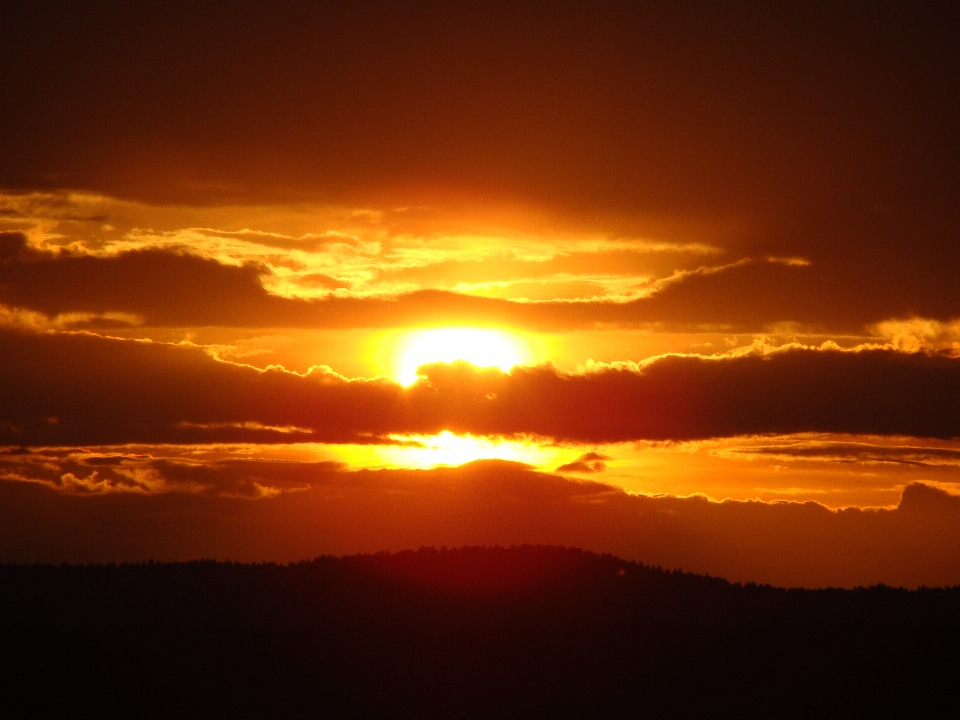 Coucher de soleil nature ciel des nuages