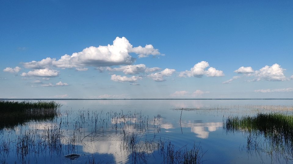 Natural sky reflection body of water