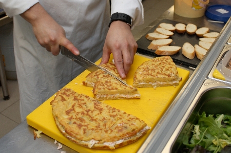 Kitchen cooking omelette knife Photo