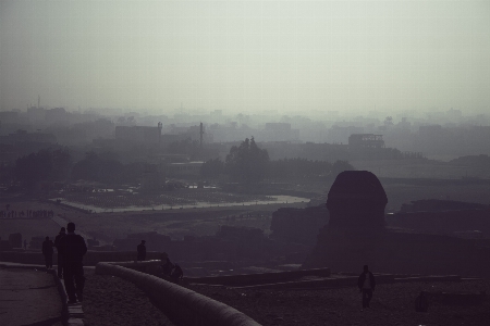 City dusk dust mood Photo