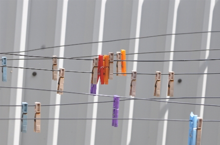 Blue white isolated clothespin Photo