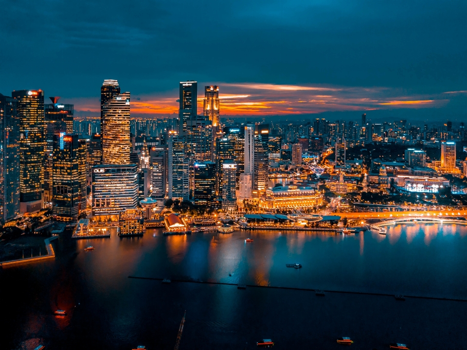 Marina bay sands downtown singapore cityscape