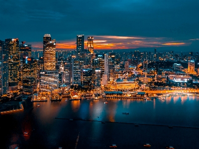 Marina bay sands downtown singapore cityscape Photo