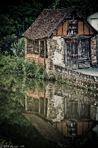 Sky water reflection house Photo