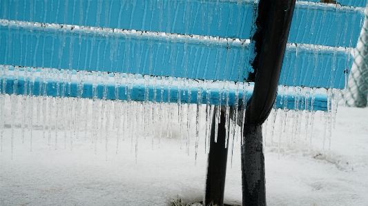 Photo Glace stalactite
 hiver extrême