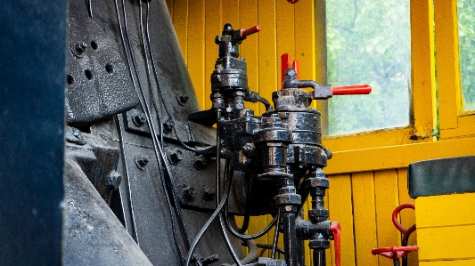 Steam train mechanics control panel Photo