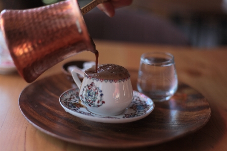 Turkish coffee cup saucer serveware Photo