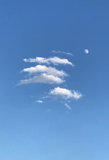 Lune nuage des nuages bleu