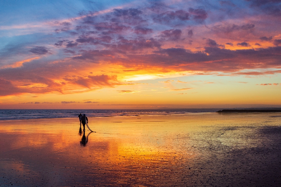 Sunset ocean sky horizon