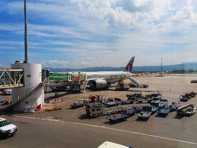 Algeria airport qatar airways 878 dreamliner jet Photo