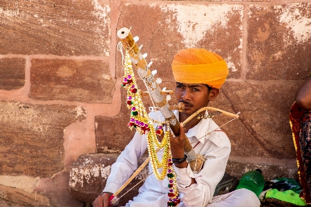 Rajsthan young musician musical instrument Photo