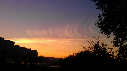 Evening sky cloud afterglow Photo