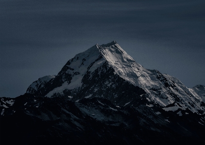 Mountain mountainous landforms sky black Photo