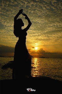 Girl people in nature water sky Photo