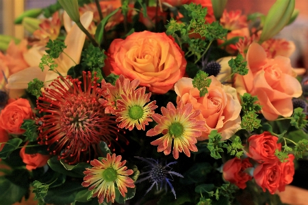 Orange floral arrangement flower Photo