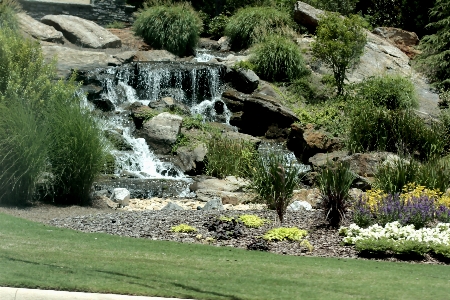 Small garden waterfall rocks Photo