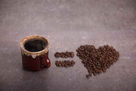 Foto Latar belakang kacang minuman hitam