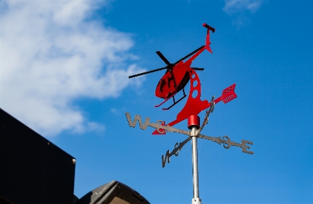 Helicopter wind vane red Photo