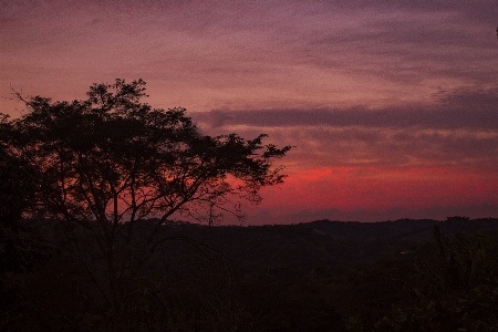 Sunset landscape sky silhouette Photo