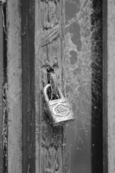 Viejo en blanco y negro
 cerrar candado