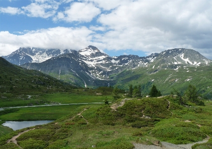 Mountain pass switzerland mountainous landforms highland Photo