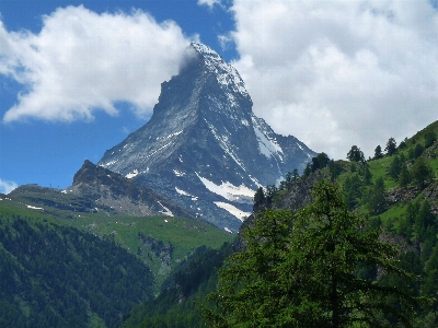 The matterhorn mountainous landforms mountain highland Photo