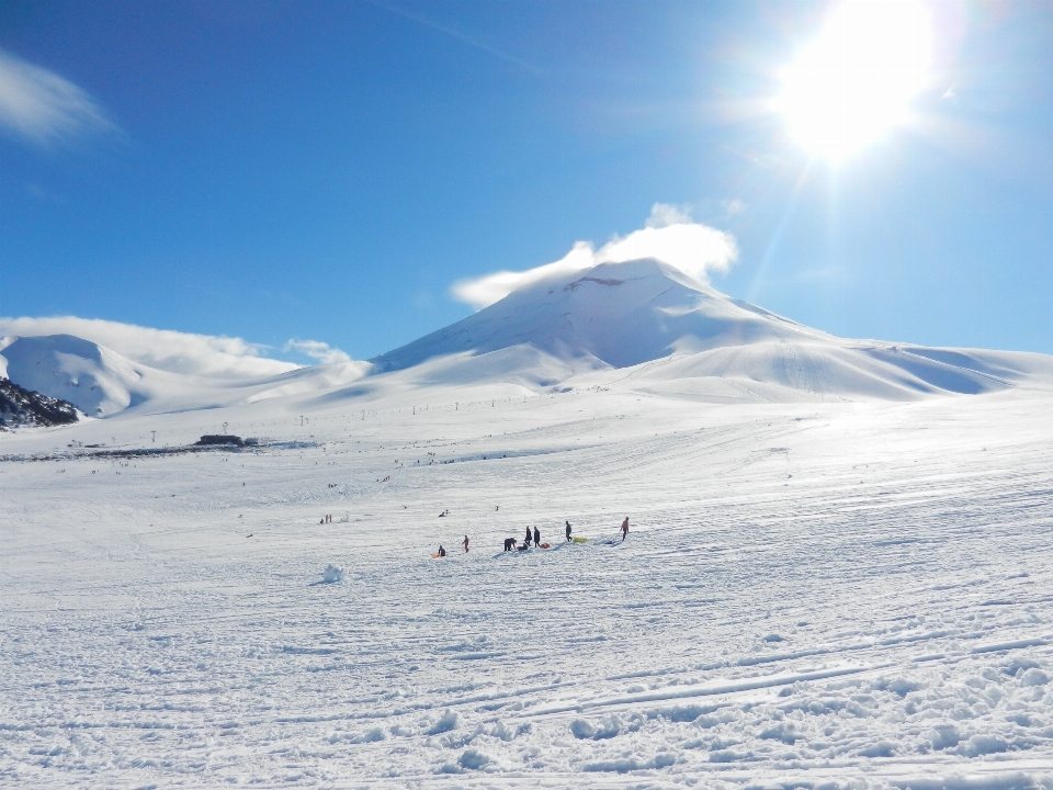 śnieg chile zima słońce