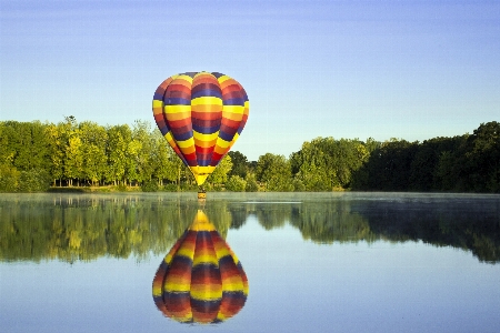 Foto Balon udara panas
 cerminan