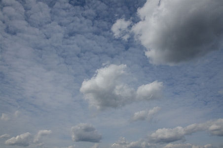 Foto Awan langit siang hari gumpalan
