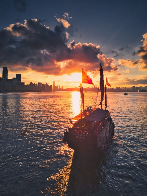 Hong kong sky water horizon