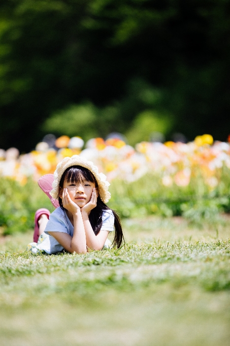 Girl people in nature photograph grass