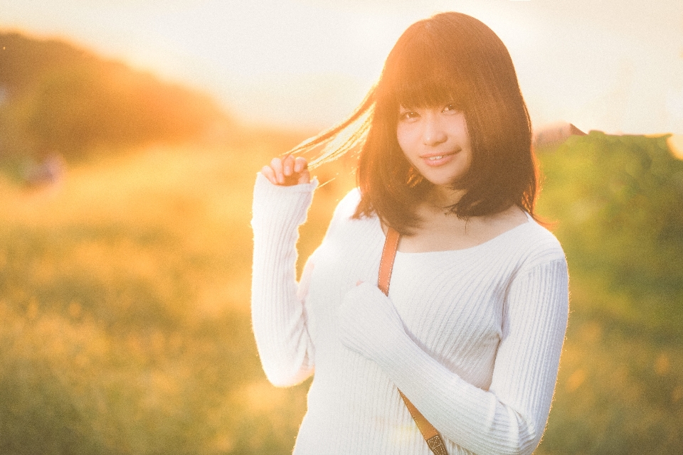 Girl people in nature hair white