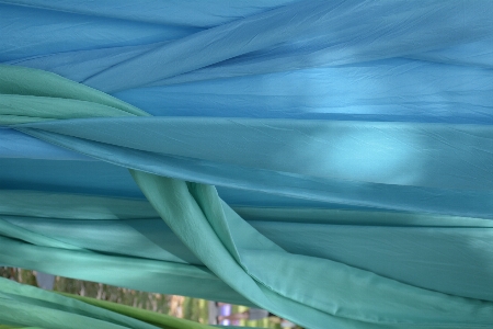 Silks blue green turquoise Photo