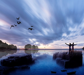 Sky water ocean sea Photo