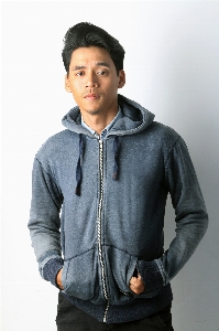 Model man hoodie hood Photo