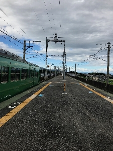 Japanese countryside japan railway Photo