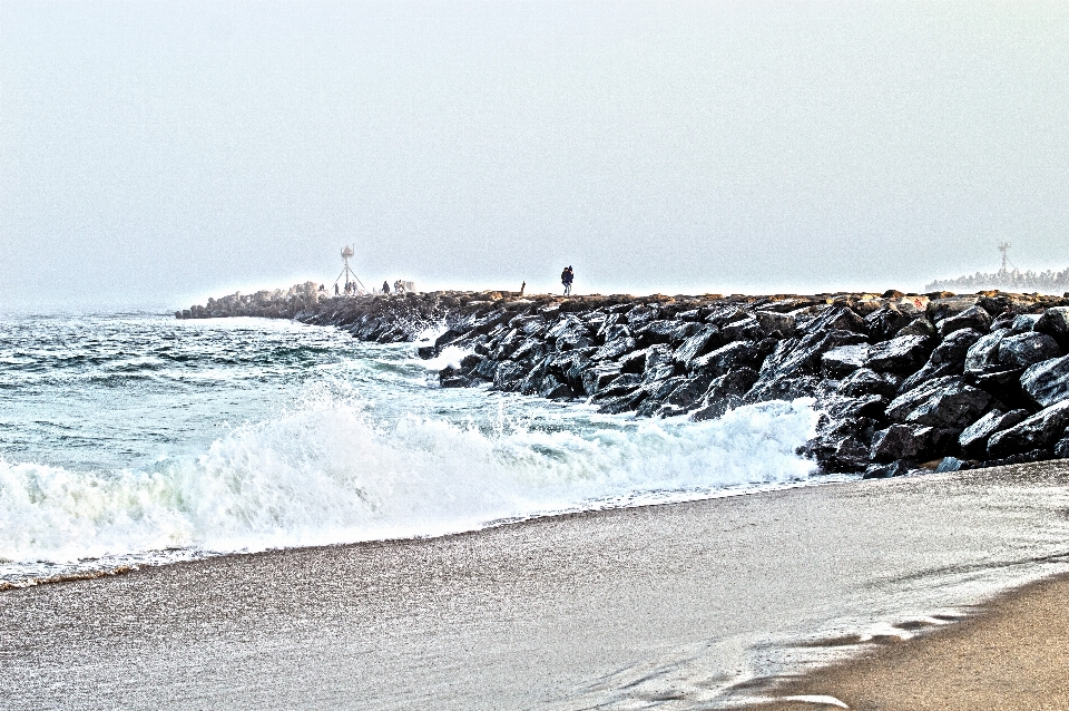 Beach shore storm tropical