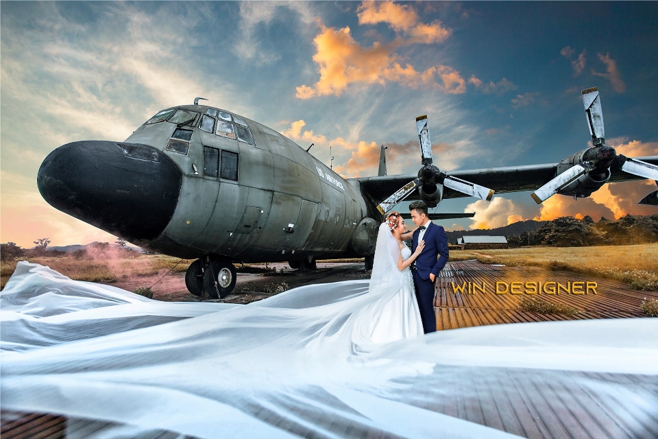 Casamento avião aeronave aviação