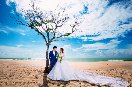 Wedding people in nature photograph sky Photo