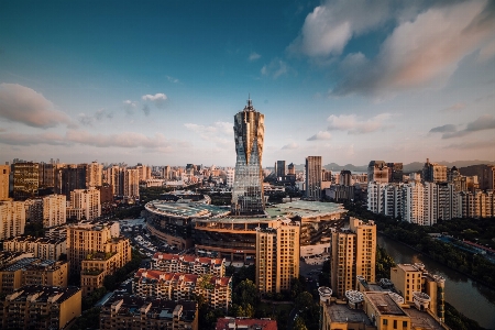 Hangzhou metropolitan area city cityscape Photo