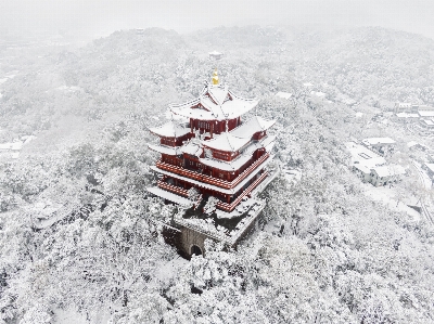 杭州
 冬 雪 地質現象
 写真