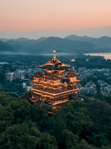 Hangzhou sky landmark pagoda Photo