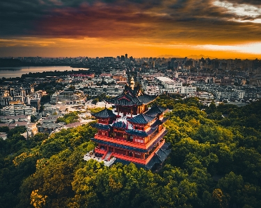 Hangzhou sky cityscape nature Photo