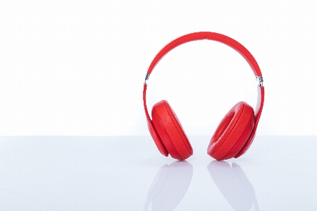 Digital headphones red gadget Photo