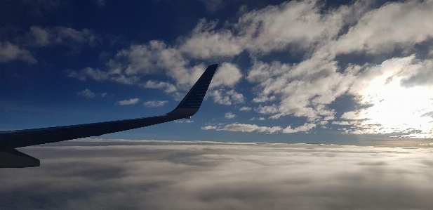 Foto Sayap pesawat langit awan