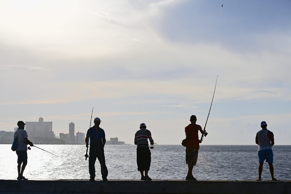 Digue
 pêche esquisser à la ligne
